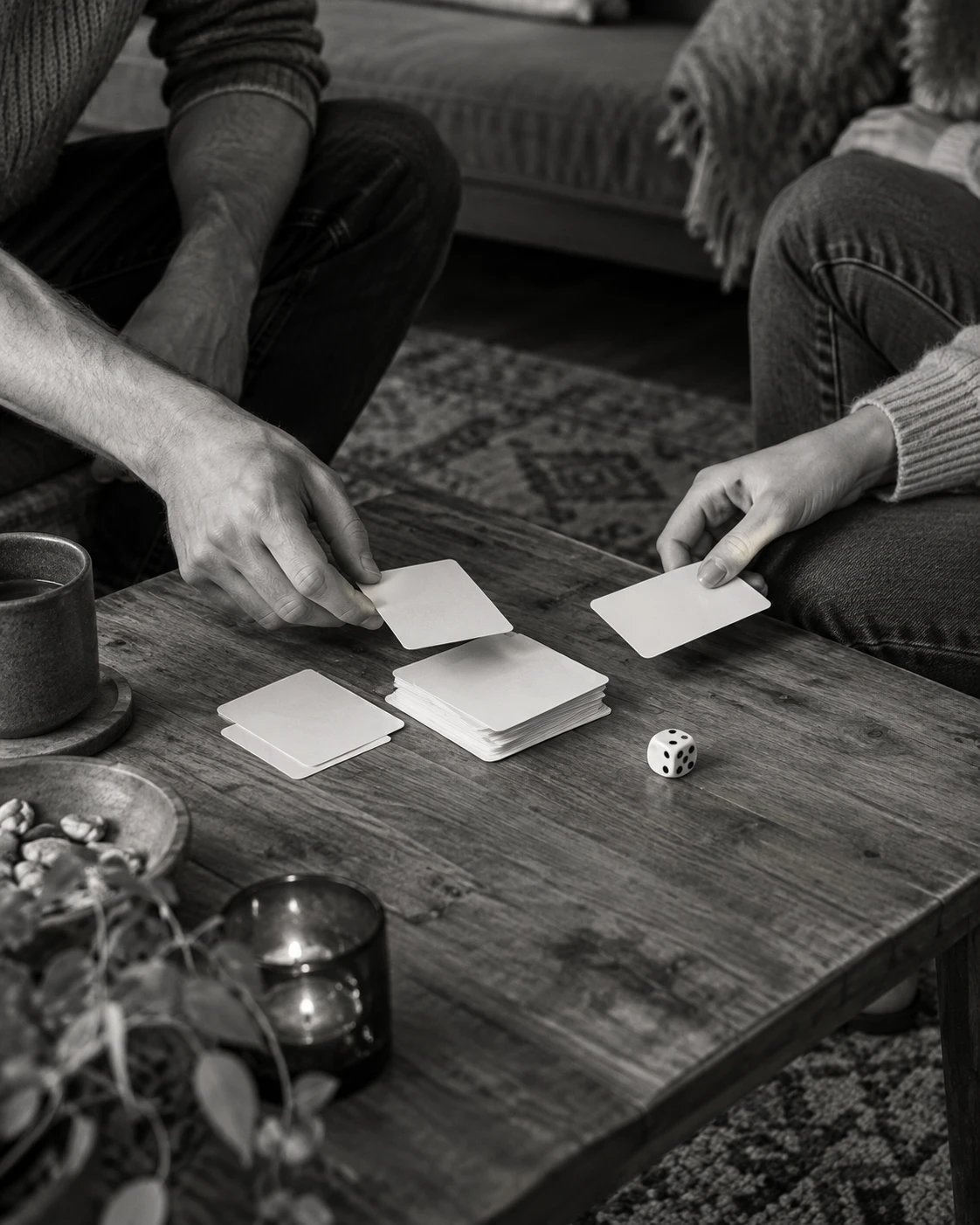 A couple playing Truth or Dare for two